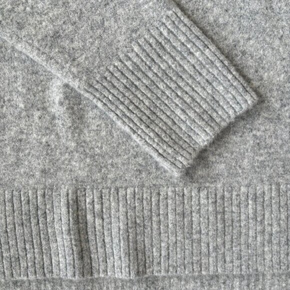 Gibson & Latimer Womens Wool Blend Ribbed Turtleneck Heather Gray Sweater-NWT-L - Picture 8 of 12